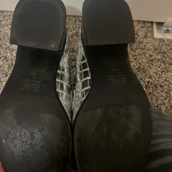 ZAC Zac Posen Metallic Silver Loafers - Picture 3 of 4